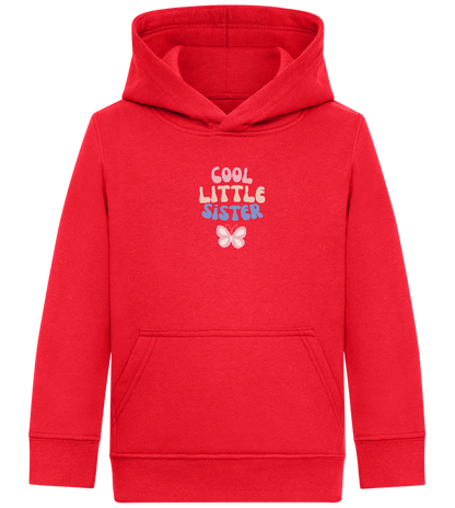 Cool Little Sister Butterfly Design - Comfort Kids Hoodie_BRIGHT RED_front