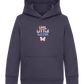 Cool Little Sister Butterfly Design - Comfort Kids Hoodie_FRENCH NAVY_front