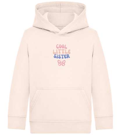 Cool Little Sister Butterfly Design - Comfort Kids Hoodie_LIGHT PEACH ROSE_front