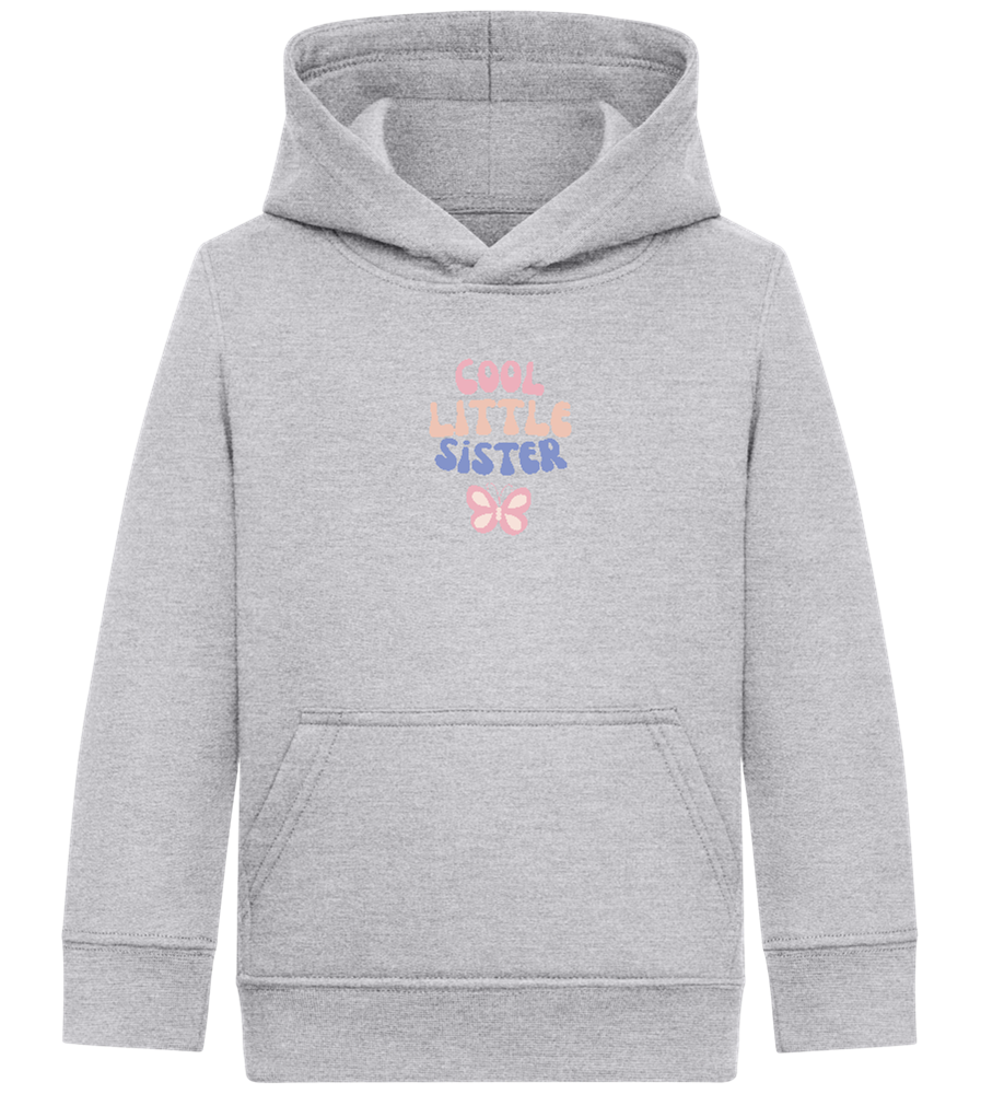 Cool Little Sister Butterfly Design - Comfort Kids Hoodie_ORION GREY II_front