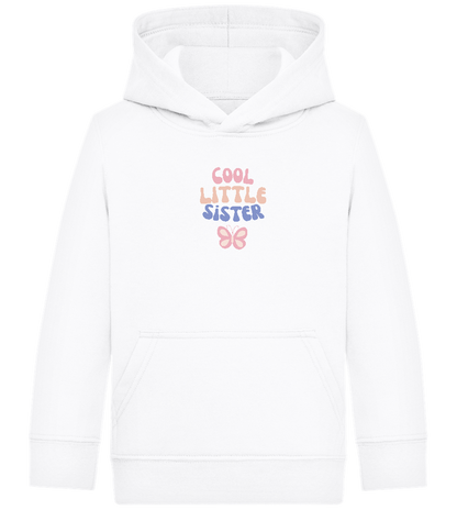 Cool Little Sister Butterfly Design - Comfort Kids Hoodie_WHITE_front