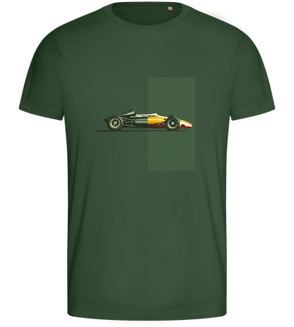 Retro F1 Design - Basic men's fitted t-shirt_GREEN BOTTLE_front