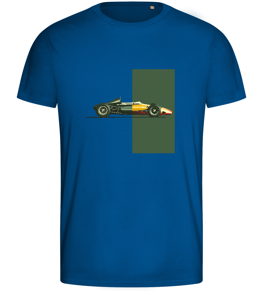 Retro F1 Design - Basic men's fitted t-shirt_ROYAL_front