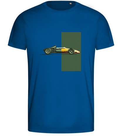 Retro F1 Design - Basic men's fitted t-shirt_ROYAL_front