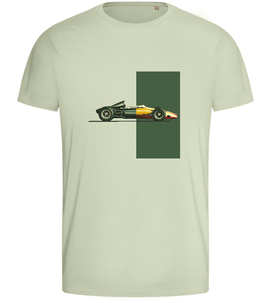 Retro F1 Design - Basic men's fitted t-shirt_SILESTONE_front