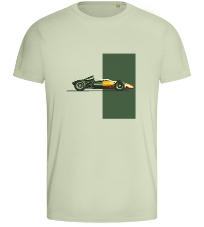 Retro F1 Design - Basic men's fitted t-shirt_SILESTONE_front