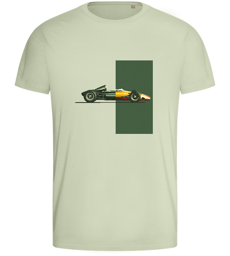 Retro F1 Design - Basic men's fitted t-shirt_SILESTONE_front