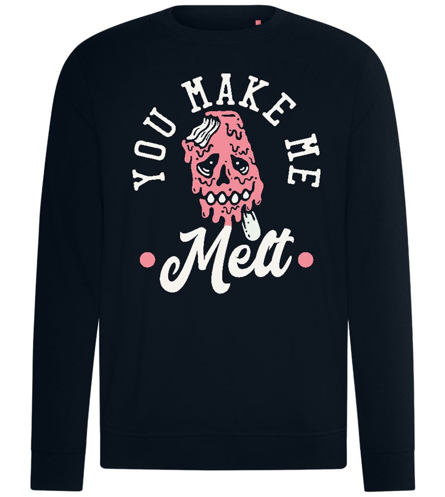 You Make Me Melt Ice Cream Design - Comfort unisex sweater_BLACK_front