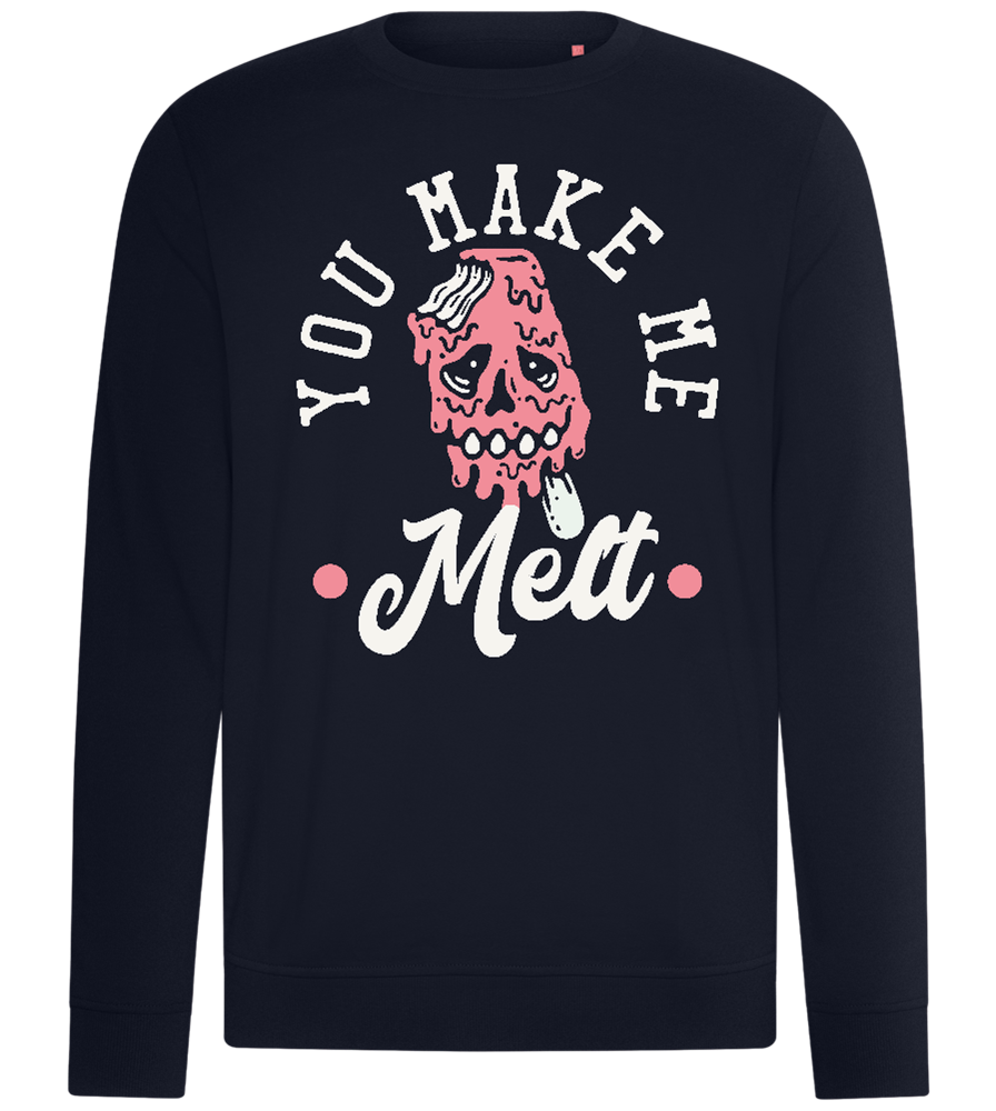 You Make Me Melt Ice Cream Design - Comfort unisex sweater_FRENCH NAVY_front