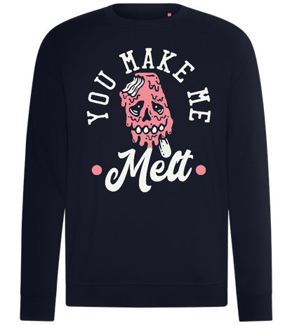 You Make Me Melt Ice Cream Design - Comfort unisex sweater_FRENCH NAVY_front