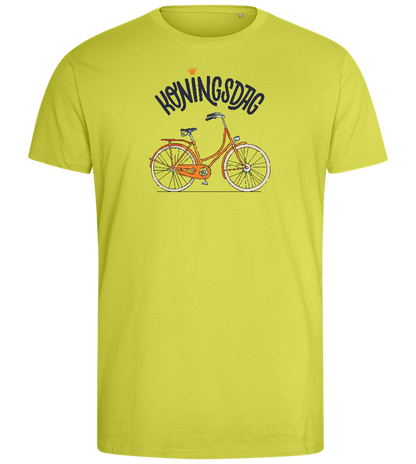 Koningsdag Oranje Fiets Design - Comfort men's fitted t-shirt_GREEN APPLE_front