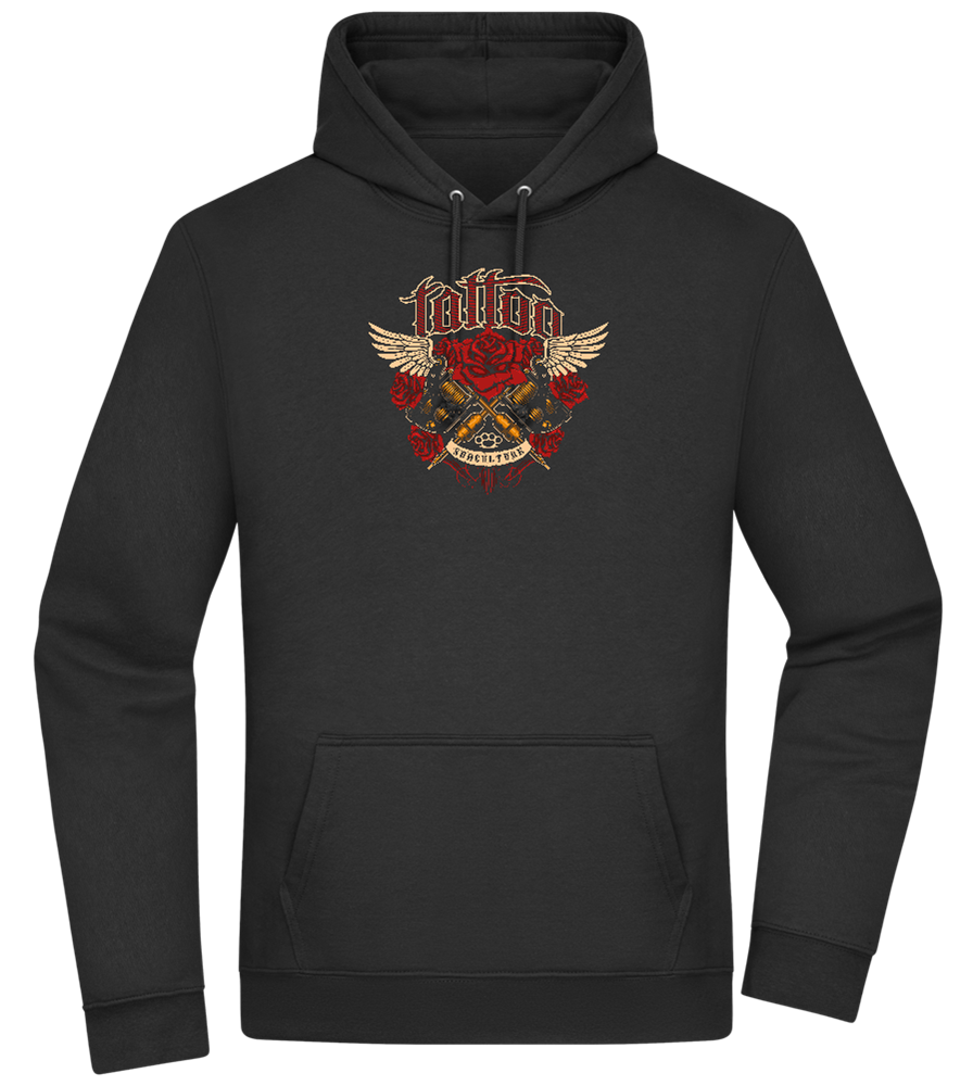 Subculture Tattoo Design - Premium Essential Unisex Hoodie_BLACK_front