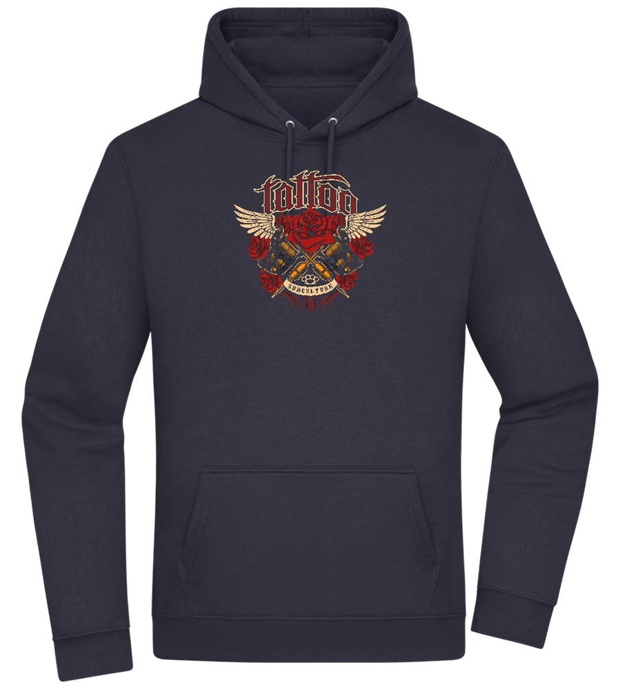 Subculture Tattoo Design - Premium Essential Unisex Hoodie_FRENCH NAVY_front