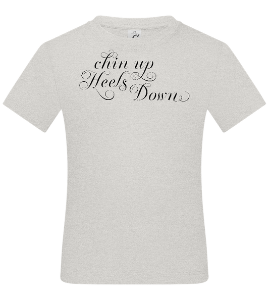 Chin Up Heels Down Design - Basic kids t-shirt_VIBRANT WHITE_front