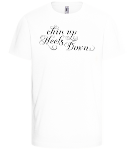 Chin Up Heels Down Design - Basic kids t-shirt