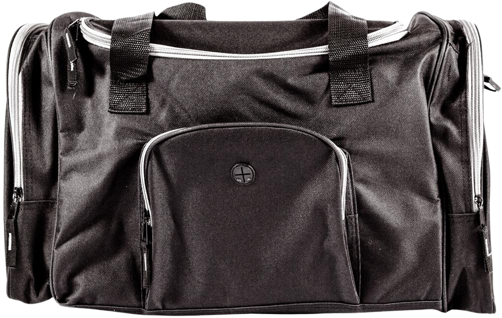 Sports Bag with Side Compartments_BLACK_front