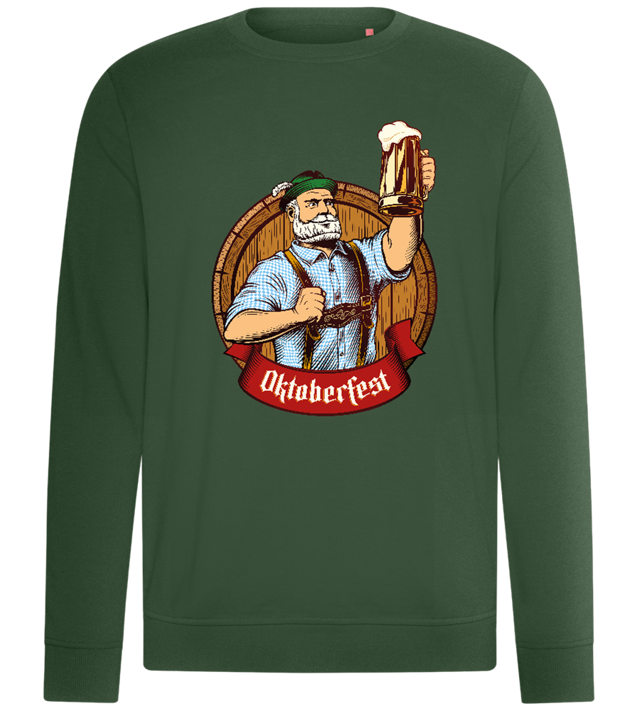 Oktoberfest Man Design - Comfort unisex sweater_GREEN BOTTLE_front