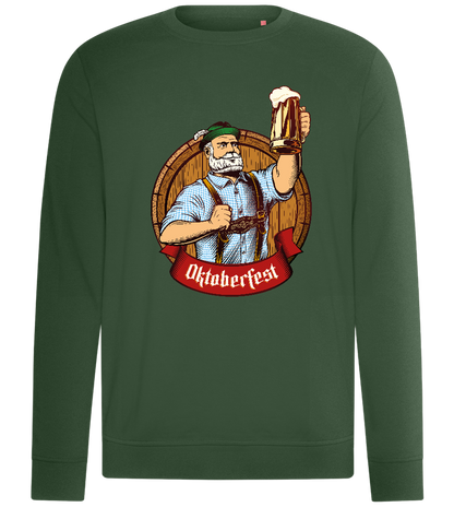 Oktoberfest Man Design - Comfort unisex sweater_GREEN BOTTLE_front