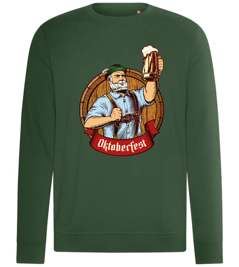 Oktoberfest Man Design - Comfort unisex sweater_GREEN BOTTLE_front