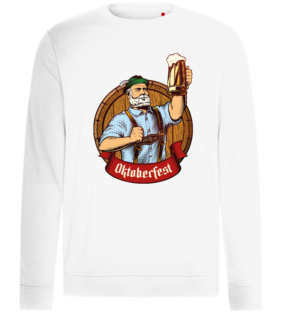 Oktoberfest Man Design - Comfort unisex sweater_WHITE_front