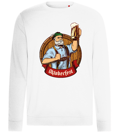 Oktoberfest Man Design - Comfort unisex sweater_WHITE_front