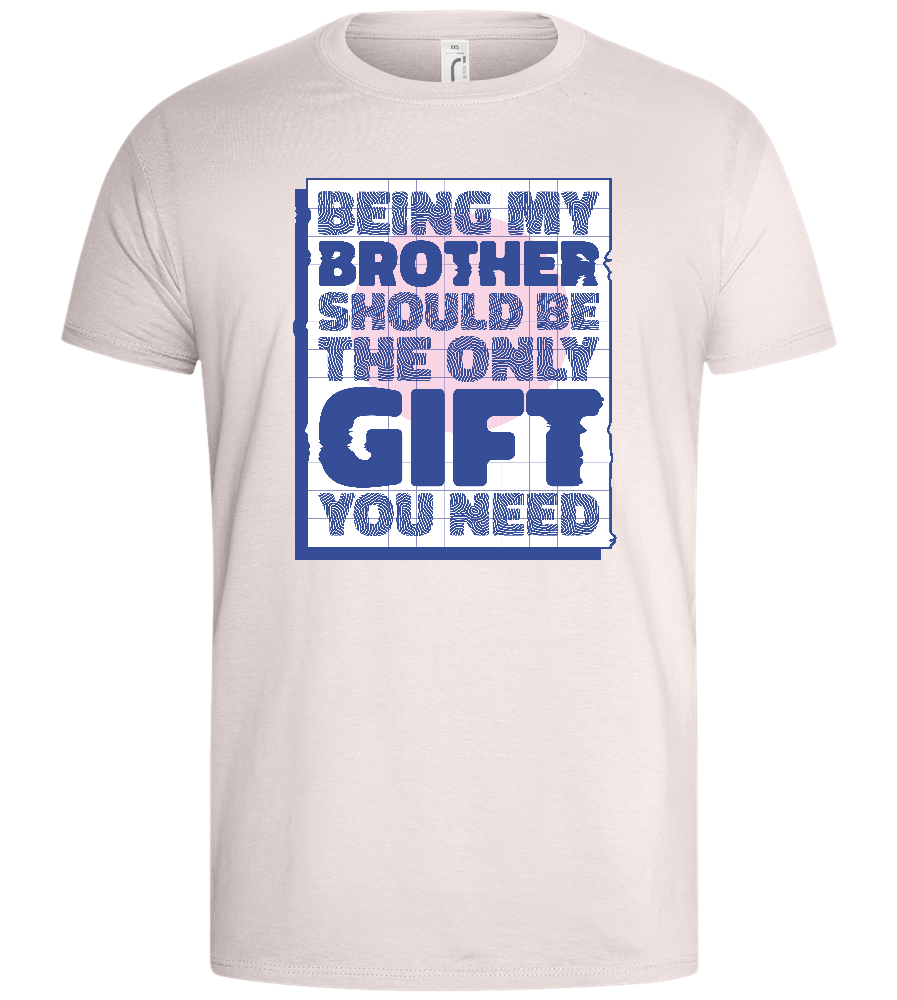 Brother Only Gift Design - Basic men's t-shirt_LIGHT PINK_front