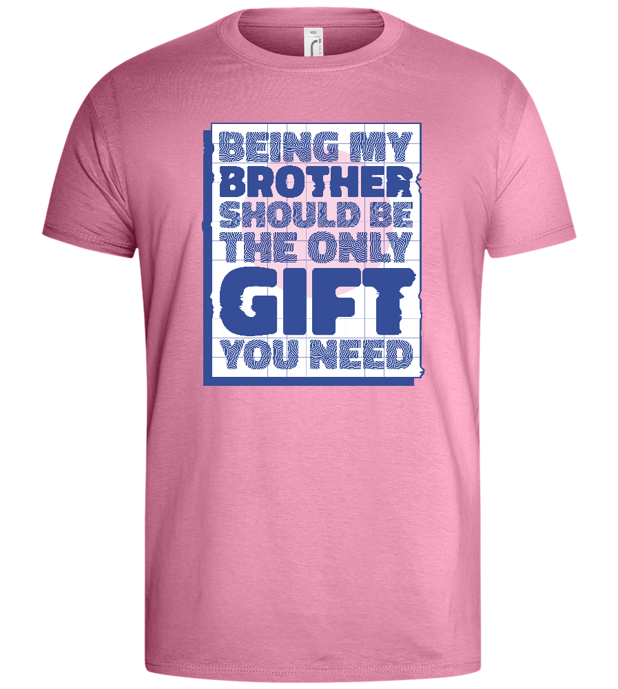 Brother Only Gift Design - Basic men's t-shirt_PINK ORCHID_front