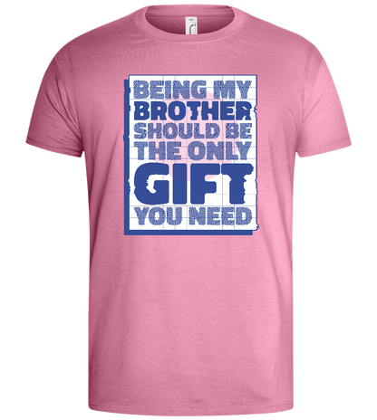 Brother Only Gift Design - Basic men's t-shirt_PINK ORCHID_front