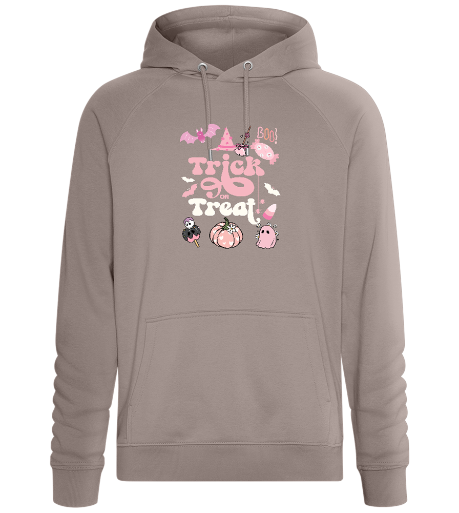 Pink Trick or Treat Design - Comfort unisex hoodie_CHARCOAL CHIN_front