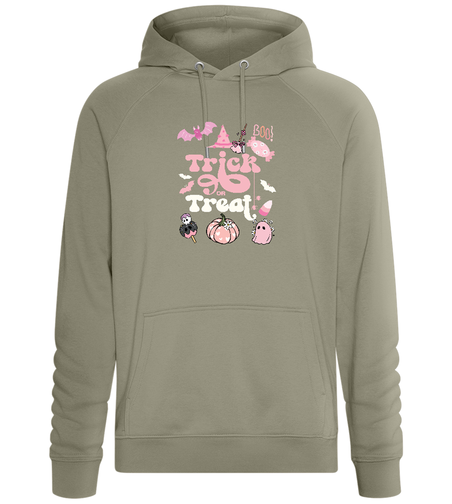 Pink Trick or Treat Design - Comfort unisex hoodie_KHAKI_front