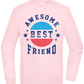 Awesome BFF Design - Comfort Essential Unisex Sweater_LIGHT PEACH ROSE_front