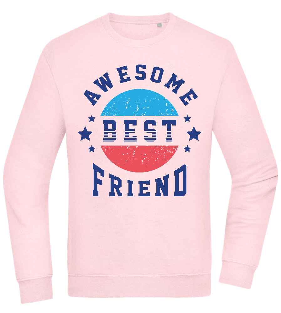 Awesome BFF Design - Comfort Essential Unisex Sweater_LIGHT PEACH ROSE_front