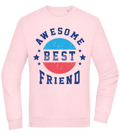 Awesome BFF Design - Comfort Essential Unisex Sweater_LIGHT PEACH ROSE_front