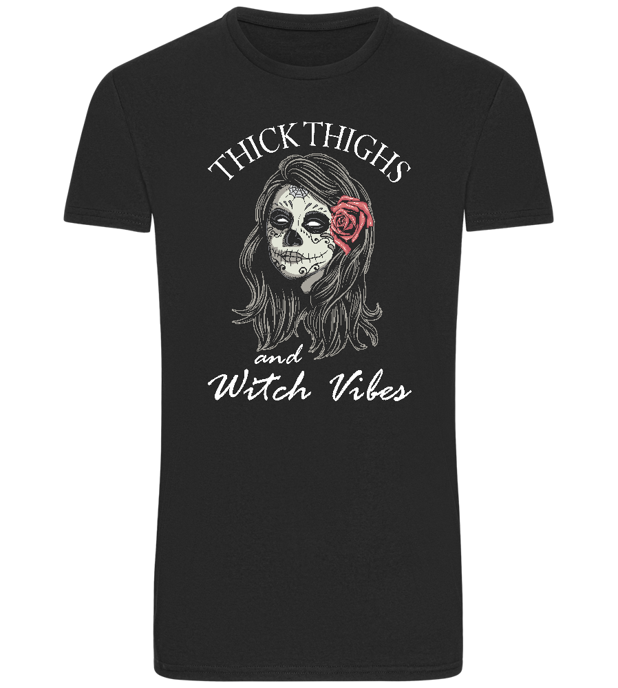 Thick Thighs Design - Basic Unisex T-Shirt_DEEP BLACK_front
