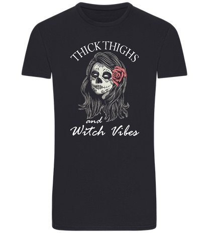 Thick Thighs Design - Basic Unisex T-Shirt_FRENCH NAVY_front
