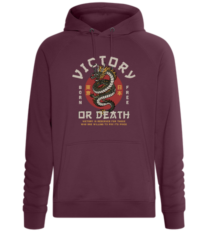 Victory or Death Dragon Design - Comfort unisex hoodie_BORDEAUX_front