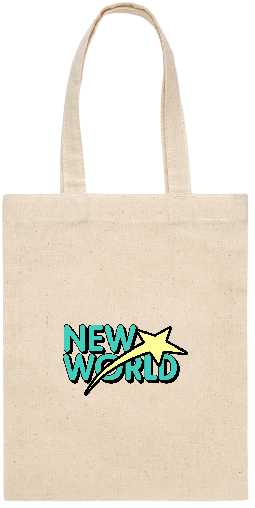 New World Design - Essential small colored handle gift bag_BEIGE_front