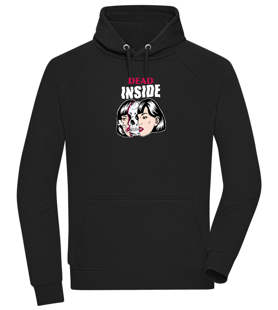 Dead Inside Skull Design - Comfort unisex hoodie_BLACK_front