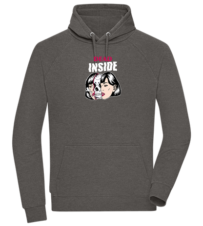 Dead Inside Skull Design - Comfort unisex hoodie_CHARCOAL CHIN_front