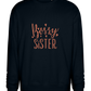 Bossy Sister Text Design - Comfort Essential Unisex Sweater_BLACK_front