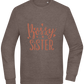 Bossy Sister Text Design - Comfort Essential Unisex Sweater_CHARCOAL CHIN_front