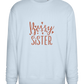 Bossy Sister Text Design - Comfort Essential Unisex Sweater_CREAMY BLUE_front