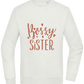 Bossy Sister Text Design - Comfort Essential Unisex Sweater_CREAMY GREEN_front