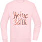 Bossy Sister Text Design - Comfort Essential Unisex Sweater_LIGHT PEACH ROSE_front