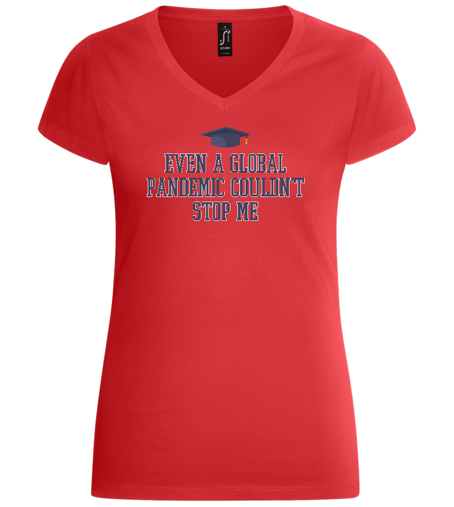 Unstoppable Design - Basic women's v-neck t-shirt_RED_front