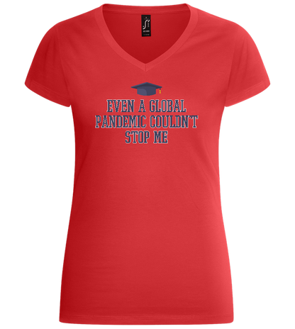 Unstoppable Design - Basic women's v-neck t-shirt_RED_front