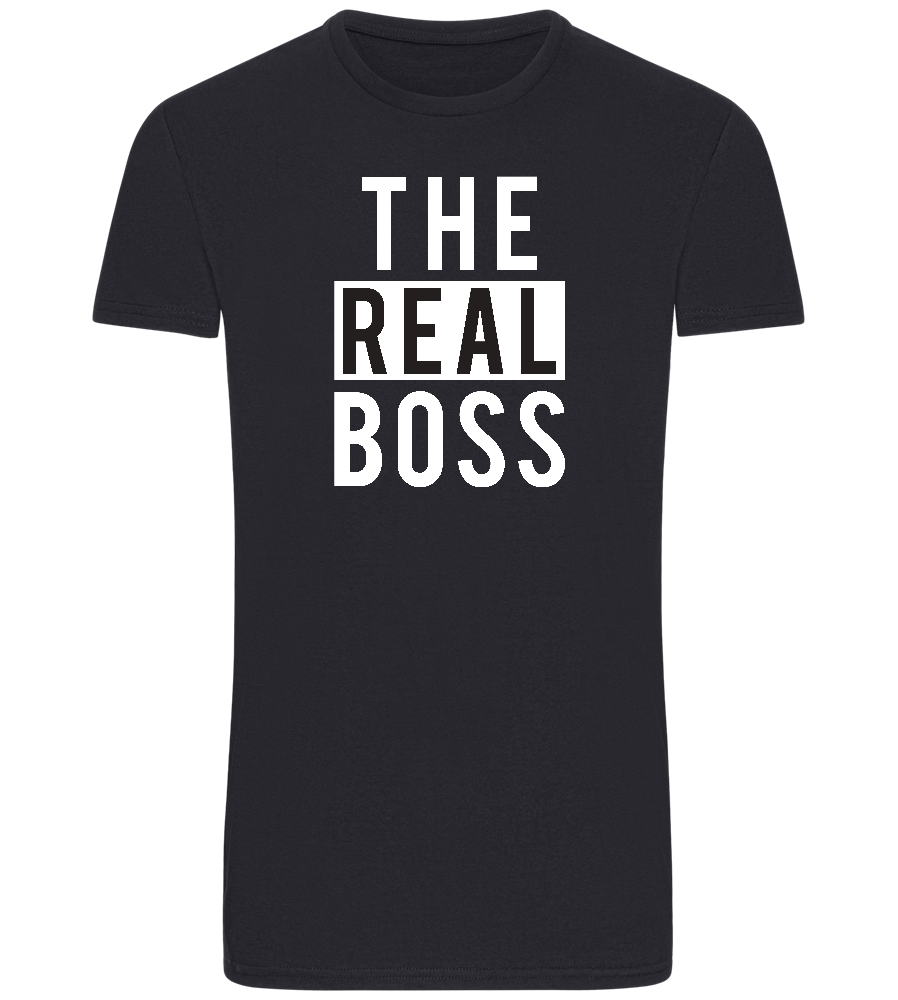 The Real Boss Design - Basic Unisex T-Shirt_FRENCH NAVY_front