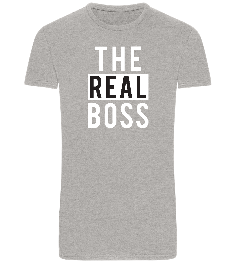 The Real Boss Design - Basic Unisex T-Shirt_ORION GREY_front