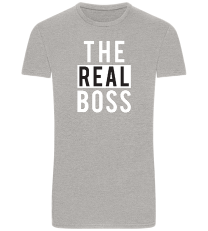 The Real Boss Design - Basic Unisex T-Shirt_ORION GREY_front