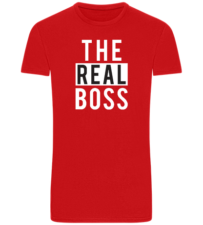 The Real Boss Design - Basic Unisex T-Shirt_RED_front